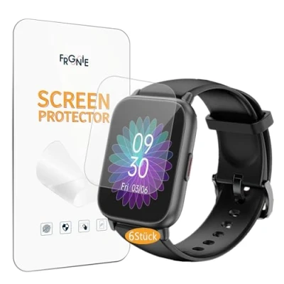 Abbildung von Frgnie Schutzfolie Kompatibel für RUIMEN H1 Smartwatch 1,85&quot; (6 Stück) HD Flexibel TPU, Hülle Blasenfreie Displayschutzfolie