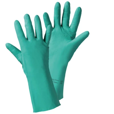 Abbildung von L+D 1463 9 Gummihandschuhe grün Nitril