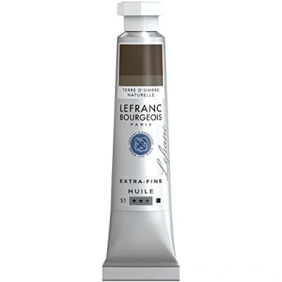 Abbildung von Lefranc Bourgeois 405016 extra feine Ölfarbe in Künstlerqualität aus hochwertigen Pigmenten, lebendige Farben, hohe Lichtechtheit, 20ml Tube Umbra Natur