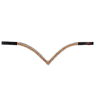 Abbildung von Stirnriemen Pferd Glitzer. Stirnband START Woden Leder Diamond Pferdestirnband