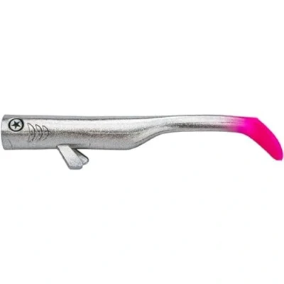 Abbildung von Drunk Bait 16 cm Chrome Pinktail 2pcs Gummifisch