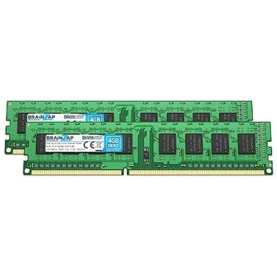 Abbildung von BRAINZAP 8GB DDR3 RAM DIMM PC3 10600U 09 10 A0 1Rx8 1333 MHz 1.5V CL9 Computer PC Arbeitsspeicher (2X 4GB)