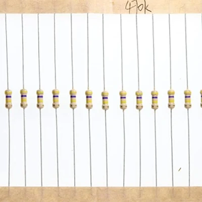 Abbildung von HUABAN 200 Stücke 0.25 Watts 1/4W 470K Ohm 5% Kohleschichtwiderstand
