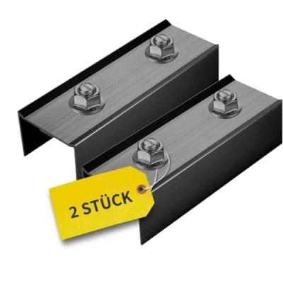 Abbildung von Avoltik C Profil 2x Verbinder inkl. Schrauben zur Befestigung für PV Module I robuste Schiene Solar 40x40 mm Schienen Montage aus hochwertigem Aluminium…