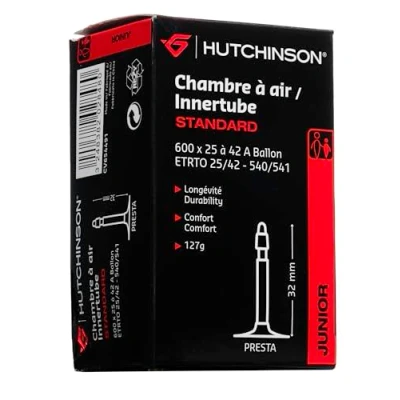 Abbildung von Hutchinson Standard Fahrradschlauch, Schwarz, 600 x 25/42A Franz Ventil 32 mm