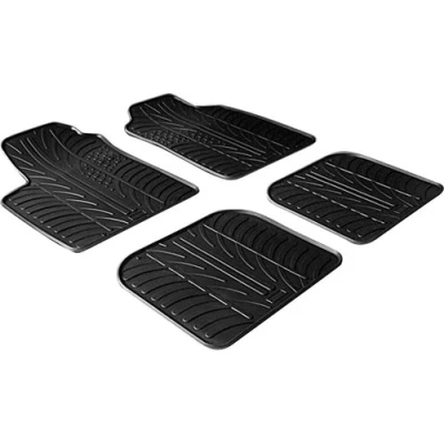 Abbildung von Gledring 0132 Fußmattensatz Gummi vorne und hinten 4 schwarz 750mm 550mm FIAT: Panda II Schrägheck