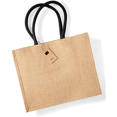 Abbildung von Westford Mill Umhängetasche Classic Jute Shopper 42 x 33 19 cm