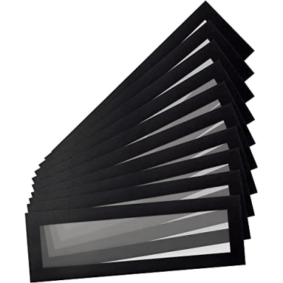 Abbildung von Tarifold Es 195207 Pack mit 10 magnetischen Rahmen, A5/A4, für Etiketten (H 55 x L 210 mm), Magnet PRO magnetische Whiteboards, Schwarz
