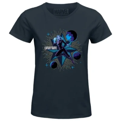 Abbildung von Marvel Damen womavlsts019 T Shirt, Marineblau, 36