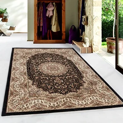 Abbildung von Teppich, KASHMIR 2606, BLACK, 300 x 400 cm