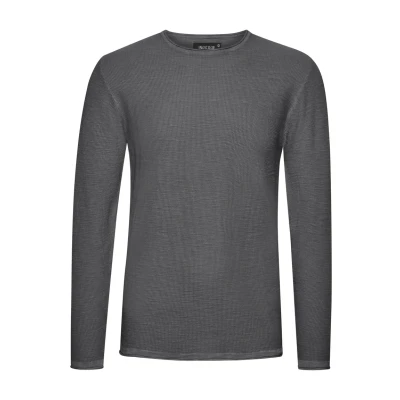 Abbildung von Indicode Jeans Idkarpo Strickpullover, Herren, Größe: Small, Pewter