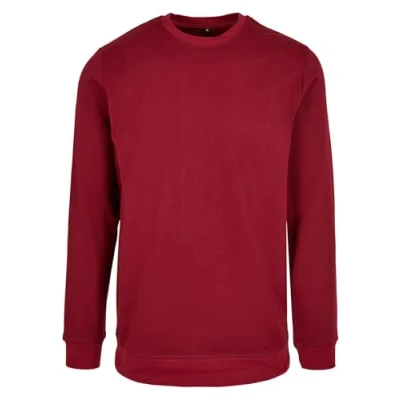 Abbildung von Build Your Brand Herren BB003 Basic Crewneck Sweatshirt, Burgundy, 4XL