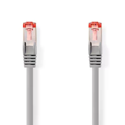 Abbildung von NEDIS Cat 6 Kabel RJ45 (8P8C) Stecker SF/UTP 7.50 m rund PVC LSZH Grau Plastikbeutel