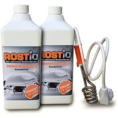 Abbildung von Rostio Tankentroster Set 2 x 1 Liter Tankentrostung Konzentrat mit Tauchsieder