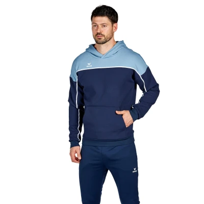 Abbildung von Erima Herren „CHANGE by erima&quot; Kapuzensweat, new navy/faded denim/weiß, L