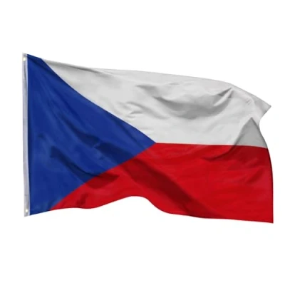 Abbildung von Aricona Tschechien Flagge 90x150cm wetterbeständige Fahne mit Messingösen, 100% Polyester, robuste Doppelnaht &amp; in lebendigen Farben ideal für Flaggen Liebhaber