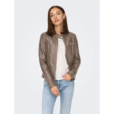 Abbildung von ONLY Lederimitatjacke ONLBANDIT FAUX LEATHER BIKER NOOS OTW in kurzer, modischer Form