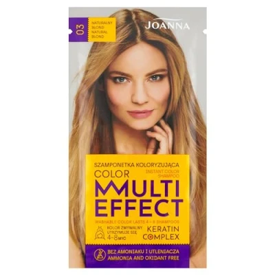 Abbildung von Joanna Tönungsshampoo “Multi Effect Haarfärbe Shampoo im Beutel Haltbarkeit 4 bis 8 Wäschen Haartönung ohne Ammoniak und Oxidationsmittel Natürliches Blond