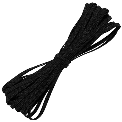 Abbildung von AERZETIX C67519 Flaches geflochtenes Gummiband 5 Meter Breite 4 mm Polyester + Latex Farbe schwarz