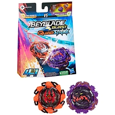 Abbildung von Beyblade Burst QuadStrike Dual Pack 2 x Wettkampfkreisel Ambush Nyddhog N8 und Chain Poseidon P8