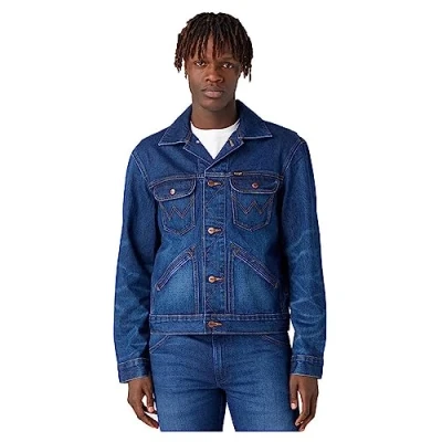 Abbildung von Wrangler Jeansjacke, Herren, Größe: Medium, Blue denim
