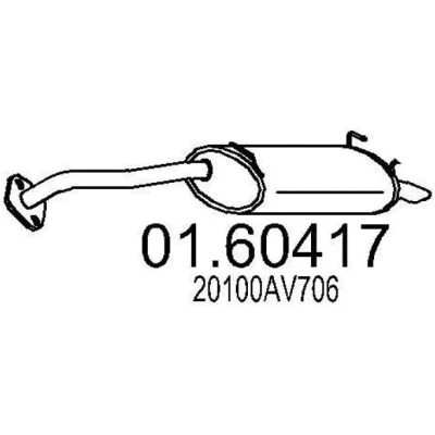 Abbildung von MTS 01.60417 Endschalldämpfer 1030 NISSAN: Primera Limousine