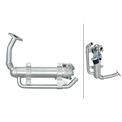 Abbildung von HELLA 6NU 014 864 961 AGR Kühler mit Dichtungen ohne Ventil VOLKSWAGEN: Passat B6 Variant, Touran I, Golf 5 Schrägheck, AUDI: A3 Sportback