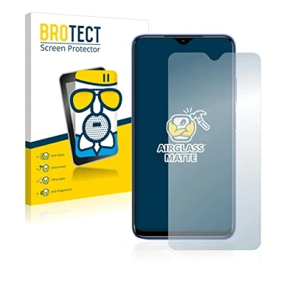 Abbildung von BROTECT Entspiegelungs Schutzglas für Xiaomi Redmi 9T Schutz Folie Panzerfolie Glas Matt [Extrem Kratzfest 9H, Anti Reflex, Fingerprint]