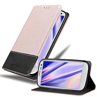 Abbildung von Cadorabo Hülle kompatibel mit Samsung Galaxy S3 / NEO aus Premium Kunst Leder Flip Klappbare Stoßfeste Magnetische [Standfunktion] [Kartenfächern] Cover für Tasche in Rosa