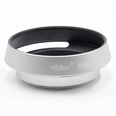 Abbildung von vhbw Gegenlichtblende für 43mm Objektiv Streulichtblende, Silber, Metall, rund