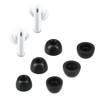 Abbildung von kwmobile 6X Ersatz In Ear Kopfhörer kompatibel mit Oppo Enco X2 3 Größen Polster Ohrstöpsel Ohrhörer Schwarz