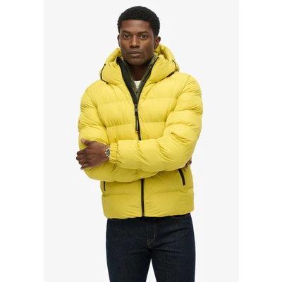 Abbildung von Superdry Hooded Puffer Winterjacke, Herren, Größe: Large, Wax yellow
