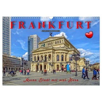 Abbildung von Frankfurt meine Stadt mit viel Herz (Wandkalender 2025 DIN A3 quer), CALVENDO Monatskalender