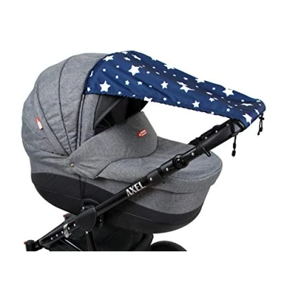 Abbildung von BABYLUX Sonnenschutz SONNENSEGEL für Kinderwagen Buggy UV Schütz (75. Sterne)