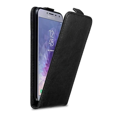 Abbildung von Cadorabo Hülle kompatibel mit Honor 5C Flip Design aus Premium Kunst Leder Klappbare Stoßfeste Magnetische Cover für Tasche in Schwarz
