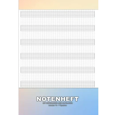 Abbildung von Notenheft MIT Notenlinien Und Hilfslinien: A4 Für Das Gleichmäßige Schreiben Lernen Von Noten 28 Seitiges Notenlinienheft Hilfslinien ... Kompositionen