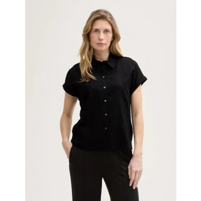 Abbildung von TOM Tailor Hemdbluse, Damen, Größe: 36, Deep black