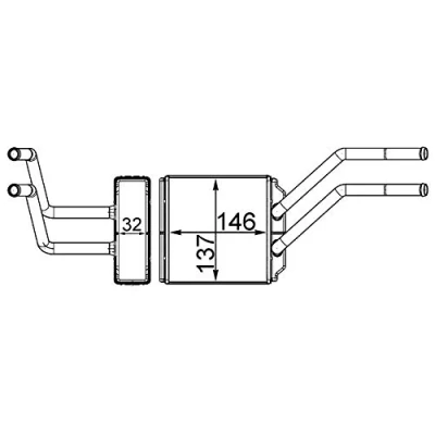 Abbildung von MAHLE ORIGINAL AH 226 000S Wärmetauscher FORD: Transit Mk6 Bus