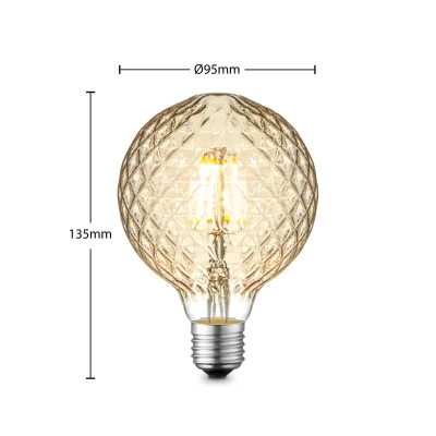 Abbildung von Lucande LED Lampe E27 G95 4W 2.700K dimmbar amber