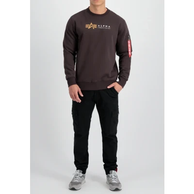 Abbildung von Alpha Industries Label Sweatshirt, Herren, Größe: Medium, Hunter brown