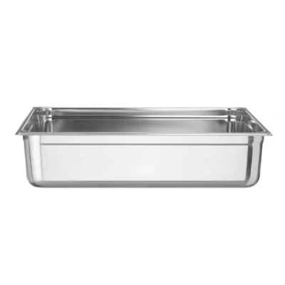 Abbildung von HENDI Gastronormbehälter, Temperaturbeständig von 40 bis 300C, Heissluftöfen Kühl und Tiefkühlschränken Chafing Dishes Bain Marie, 43L GN 2/1, 650x530x(H)150mm, Edelstahl 18/10