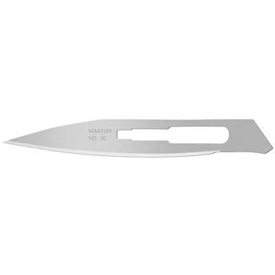 Abbildung von MARTOR 10 x SKALPELLKLINGE, Ersatzklingen Grafikmesser, Bastelmesser, 8,5 mm, Scharf, 1 fach Nutzbar, NR. 36