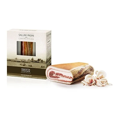 Abbildung von Pancetta Steccata Salumi Pasini® Haus Speck Italienisches Schweinefleisch Nach Familientradition in Holz geformt 1.25 Kg