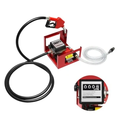 Abbildung von BJTDLLX Upgrade Dieselpumpe 230V Selbstansaugend 200W Heizölpumpe Ölpumpe, 50L/Min Professionelle Kraftstoffpumpe mit Automatik Pistole, Zählwerk, 4m Schlauch