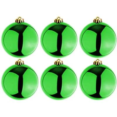 Abbildung von Mojawo 6 Stück XL Christbaumkugeln Weihnachtsbaumkugeln Baumschmuck Lime Ø 15cm Schmuckkugeln