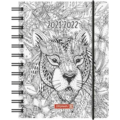 Abbildung von BRUNNEN 1071755192 Schülerkalender 2021/2022 „ZENart“ 1 Seite = Tag, Sa. + So. auf einer Seite, Blattgröße 12 x 16 cm, A6, PP Einband