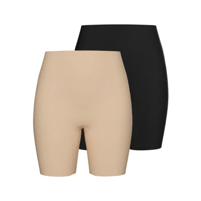 Abbildung von Pieces Pcnamee Shorts 2PACK NOOS Tights, Damen, Größe: XS/S, Black/nude