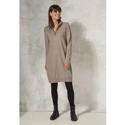 Abbildung von Cecil Kuscheliges Strickkleid, Damen, Größe: Large, Beige