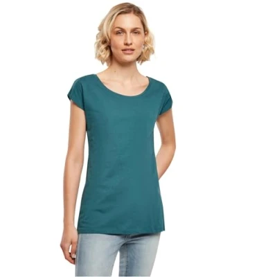 Abbildung von Build Your Brand Damen BB013 Ladies Wide Neck Tee T Shirt, Teal, 4XL