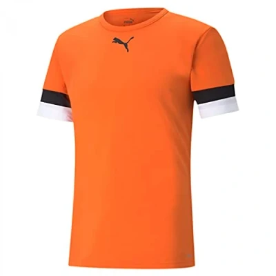 Abbildung von Puma Teamrise Sport Tshirt für Kinder, Größe: 176, Orangeschwarzweiss